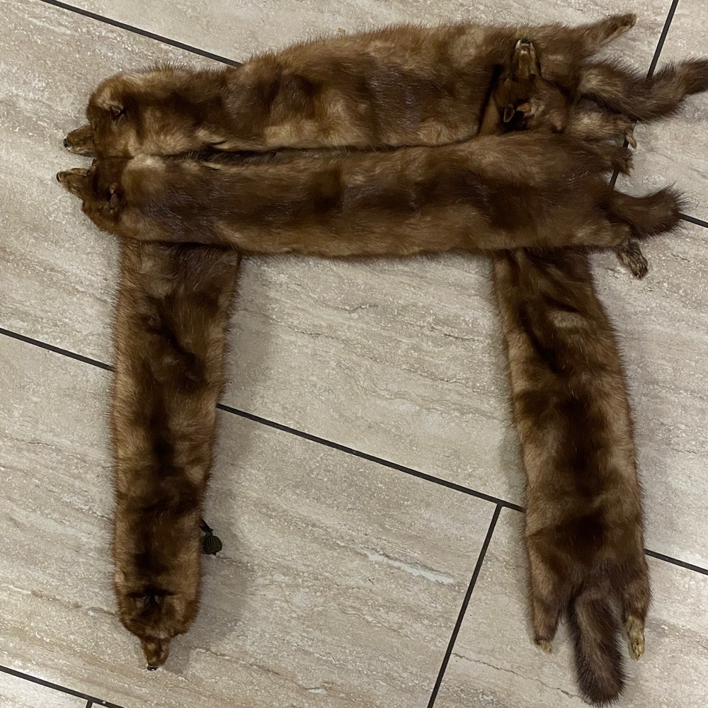 Antique Amazing Condition Mink Scarf